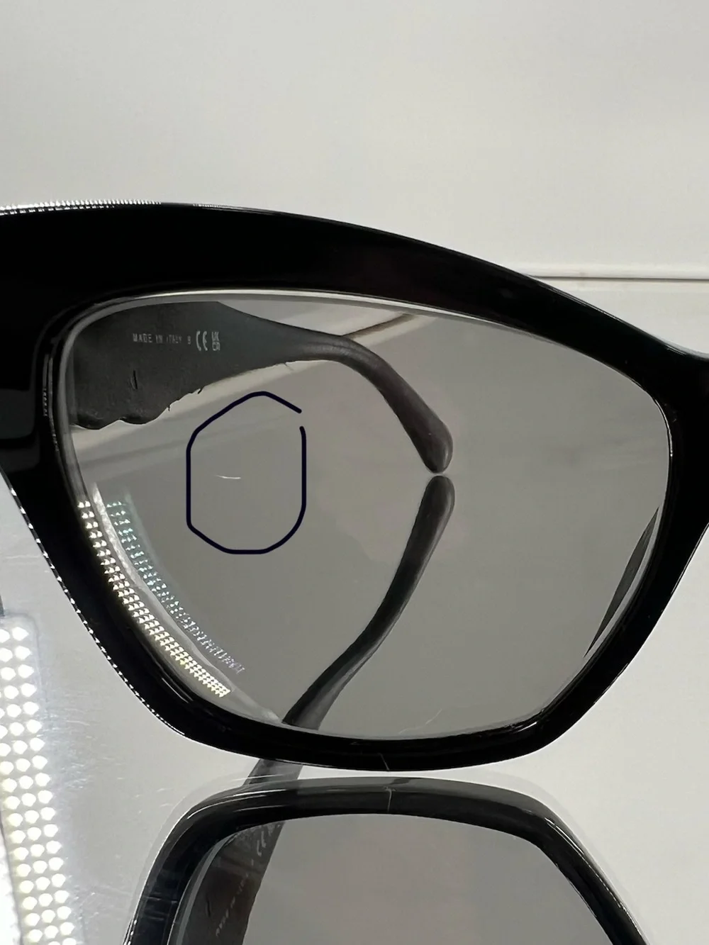 Women’s black AUTHENTIC Chanel 5456-Q-B Black Cat-Eye Sunglasses